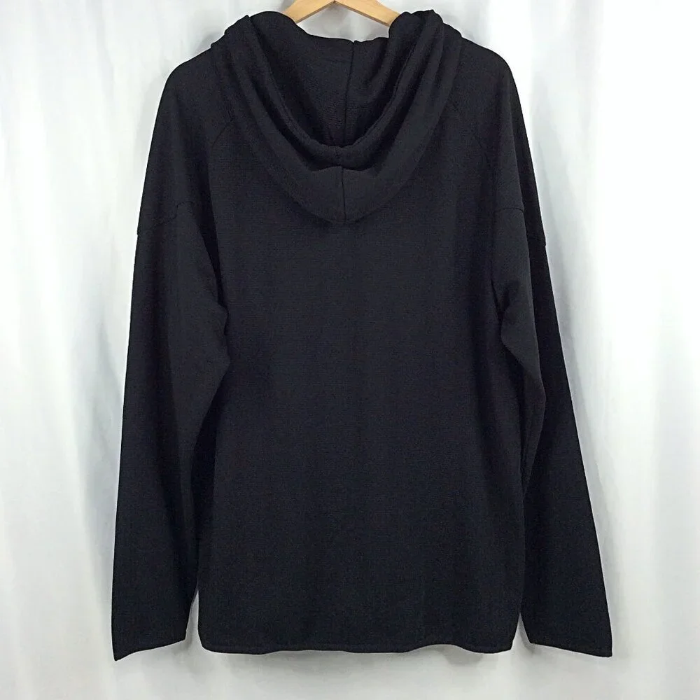 Reebok Hybrid Athletic Track Jacket Mens Size Large Black Full Zip‎ Pockets